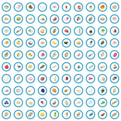 100 cupcakes icons set in isometric 3d style for any design vector illustration