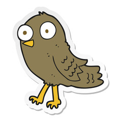 sticker of a cartoon bird