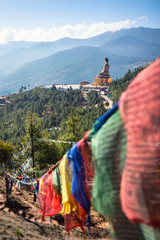 169 feet tall bronze Buddha statue shining bright in the daytime from the viewpoint