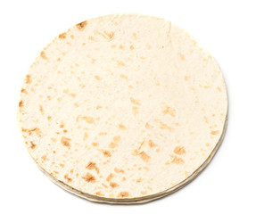 Tortilla wrap isolated on a white background