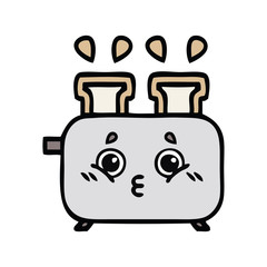 cute cartoon of a toaster