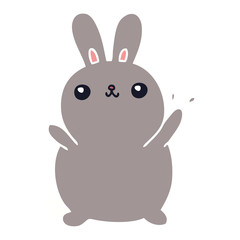 quirky hand drawn cartoon rabbit