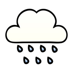 gradient shaded cartoon rain cloud