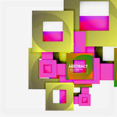 Fototapeta na wymiar Background abstract squares, geometric minimal template
