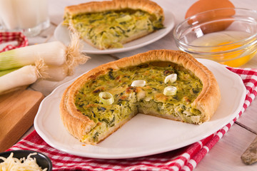 Leek quiche.