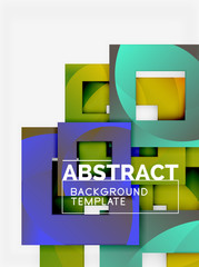 Background abstract squares, geometric minimal template