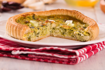 Leek quiche.