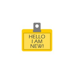 Text sign showing Hello I Am New