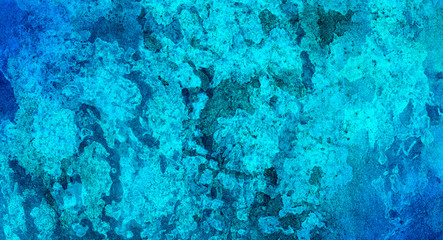 Hand drawn multicolor texture water color paint illustration. Abstract grunge cosmic neon light blue watercolor background. Paper textured aquarelle black canvas for modern creative design