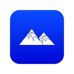 Swiss alps icon digital blue for any design isolated on white vector illustration