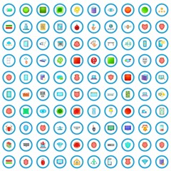 100 cyber security icons set in cartoon style for any design vector illustration