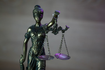 The Statue of Justice - lady justice or Iustitia / Justitia the Roman goddess of Justice