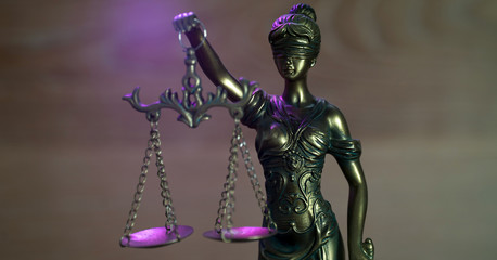 The Statue of Justice - lady justice or Iustitia / Justitia the Roman goddess of Justice