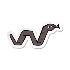 sticker of a funny cartoon snake