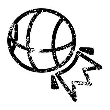 basketball sports distressed icon