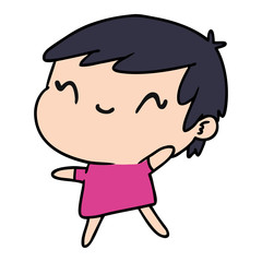 cartoon of a cute kawaii girl