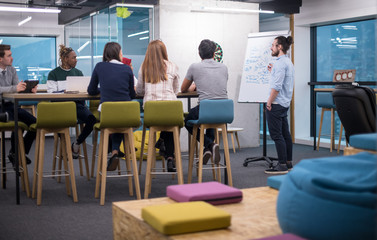 Multiethnic startup business team having meeting