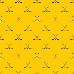 Ice hockey sticks pattern seamless vector repeat geometric yellow for any design