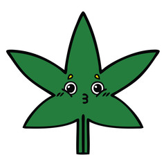 cute cartoon marijuana leaf