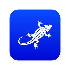 Lizard icon digital blue for any design isolated on white vector illustration
