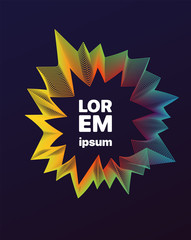 Abstract vibrant banner. Template for a content. Lorem ipsum