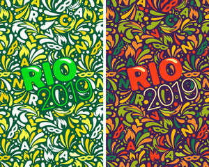 Vertical banners. Carnival RIO 2019 design template