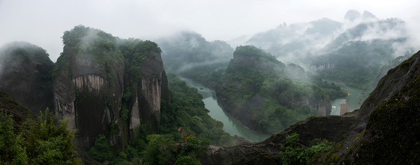Wuyi Mountains, located in northern Fujian Province, China.