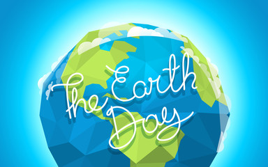 The Earth Day vector card