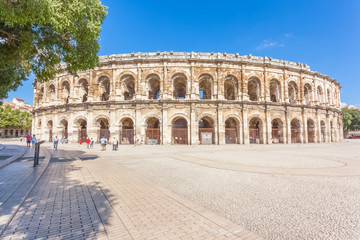Les arènes de Nîmes, Gard, France 