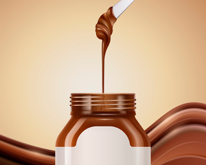 Chocolate spread and it's container