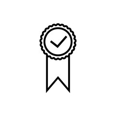Quality mark line icon, logo isolated on white background