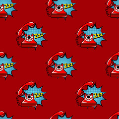 Abstract seamless telephone pattern for girls, boys, clothes. Creative vector telephone background with vintage print. Funny pattern wallpaper for textile and fabric. Fashion telephone style.