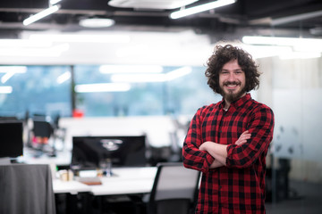 Portrait of smiling male software developer