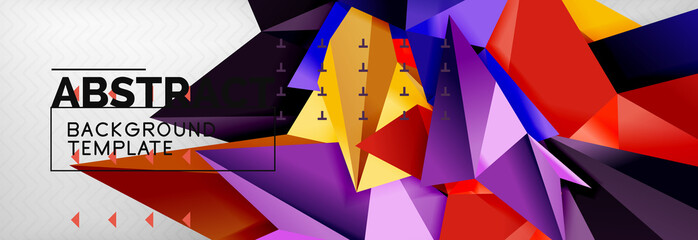 Triangles background techno template