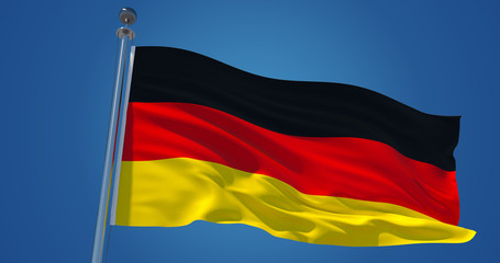 Germany  flag in the wind, 3d illustration
