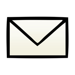 gradient shaded cartoon paper envelope
