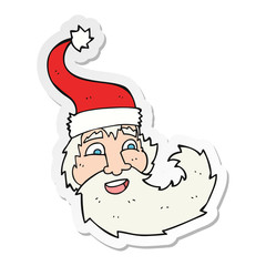 sticker of a cartoon santa claus laughing