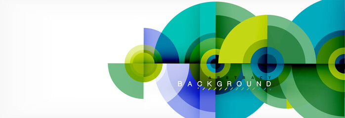 Obraz premium Geometric circle abstract background, creative geometric wallpaper.