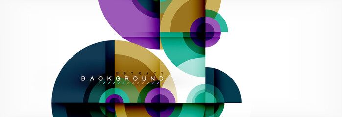 Circle abstract background with triangular shapes for modern design, cover, template, brochure, flyer.