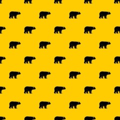 Wild bear pattern seamless vector repeat geometric yellow for any design