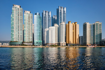 Fototapeta na wymiar Marine city skyscrapers in Busan, South Korea