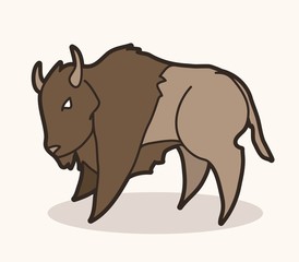Buffalo Bison graphic vector