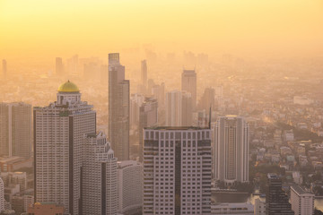 Bangkok city. Cityscape of Bangkok modern office buildings, Thailand.