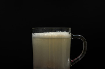 Man throws effervescent tablet into water