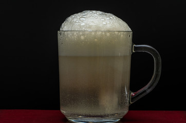 Man throws effervescent tablet into water