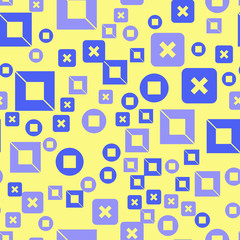 Vector seamless pattern background. Modern stylish abstract texture. Different geometric figures