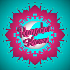 Ramadan Kareem background. Ramadan mubarak Greeting card, invitation for muslim community.