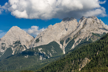 Mieming Range and Ehrwalder Sonnenspitze - Alps Tyrol Austria