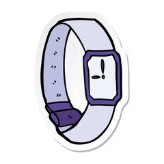 sticker of a cartoon wrist watch