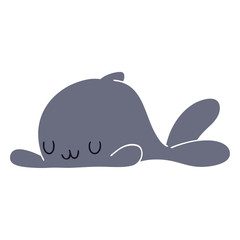 quirky hand drawn cartoon whale